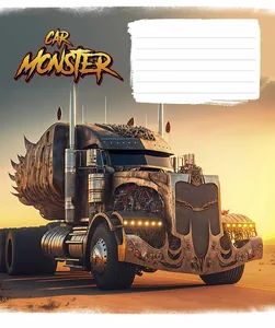 Зошит уч. "Школярик" 12арк.== /3243L/ "Monster cars" ВД-лак (хлопчик) (30/300)