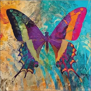 Painting on cardboard with outline "ROSA START" 30*30 "Butterfly 2" WITHOUT PAINTS /GPA284323/595/