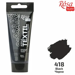 ACRYLIC for fabrics "ROSA TALENT" /418/ Black, 60ml (1/4)