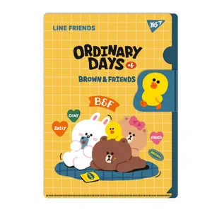Corner folder A4 "Yes" /492106/ with flap "Line Friends" (1/12/144)