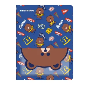 "Yes" 20-file A4 folder /492109/ "Line Friends. Brown" with front pocket (1/36/72)