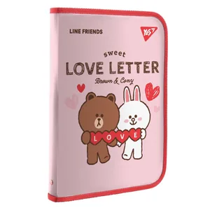 Папка на блискавці А4 "Yes" /492108/ "Line Friends" з внутр. кишенею (1/12/48)