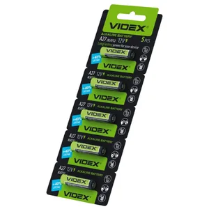 Батарейка "Videx" /A27 8LR732/5bl/667/ лужна, 12V, міні мізинчик (5/50)