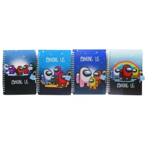 Spiral notebook with lock 11*15cm "JO" /64943/ "Among Us" mix4 (1)