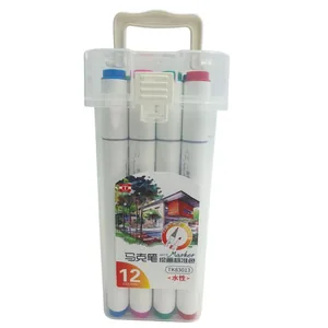 Скетч Маркер двосторонній "JO" /TK83013-12/ трикутн. skosh/circle. 12 pcs/set layer. container with handle (1/2/84)