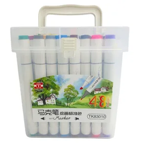 Sketch Marker double-sided "JO" /TK83010-48/ triangular. skosh/round. thin. 48pcs/set plast. container with handle (1/12)