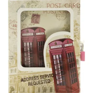 Notebook A5/45 "JO" /YH64K-B0298/ "London" with a lock in a box of 70 g. mix3 (1)