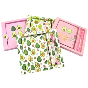 Notebook 19*18cm "JO" /64939-EP/ "Avocado" with a lock in a box with a handle, mix4 (1)