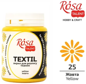 ACRYLIC for fabrics "ROSA TALENT" /25/ Yellow, 80ml (1/40)