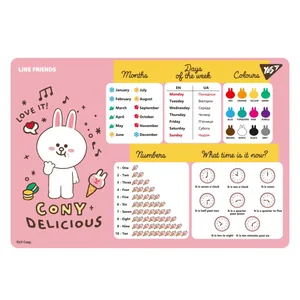 Table mat 29*42cm "YES" /492259/ "Line Friends. Cony" (English) (1/10/200)