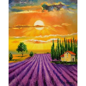 Diamond mosaic "Go to art" /177113/ "Lavender field at sunset" 30*40cm