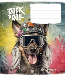 Student's notebook "Star" 24 sheets # /3277K/ "Rock star" VD varnish (night) (25/200)