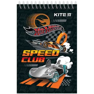 Блокнот А6/48арк. "Kite" /HW24-196/ пласт. спіраль, чистий, "Hot Wheels" (1/20)