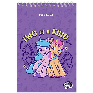 Блокнот А6/48арк. "Kite" /LP24-196/ пласт. спіраль, чистий, "My Little Pony" (1/20)