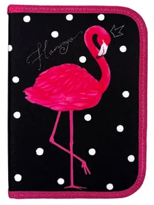 Pencil case "CLASS" /24103C/ 1 compartment, empty, 1 flap, "Flamingo"