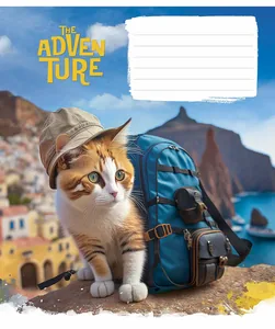 Student's notebook "Star" 12 sheets # /3285K/ "Best adventure" VD varnish (night) (30/360)