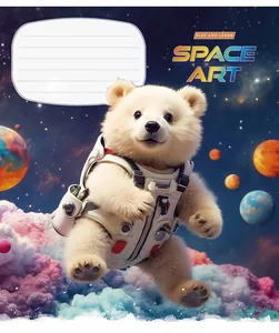 Student's notebook "Star" 12 sheets # /3406K/ "Space Art" VD varnish (night) (30/360)