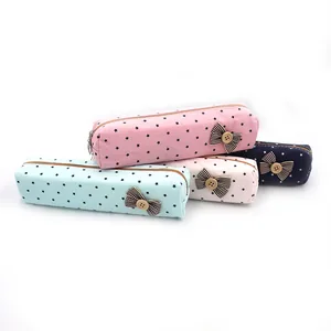 Pencil case "JO" /P0863/ "Star with a bow" 20*4.5*4.5cm