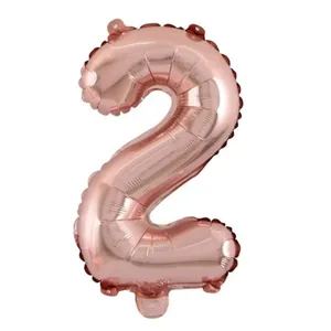 Number ball "WB" /9537rg-2/ "2" rose gold, 75cm (1/10)
