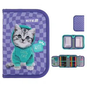 Pencil case "Kite" /SP25-622H-2/ 1 compartment, 2 compartments, with filling 622H-2 Studio Pets (1/42)