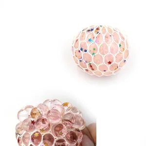 Anti-stress toy "JO" /DSCN9493/ 9493-6/"In a mesh of sequins", 6cm mix (12)