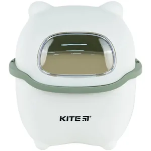 Desktop garbage container "Kite" /K24-009-7/ white-green, 16x21 cm (1/10)