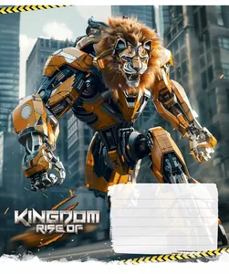 Зошит уч. "Школярик" 12арк.# /3467K/ "Animals transformers" ВД лак (хлопчик) (30/300)