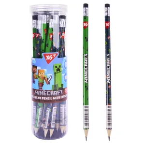 Pencil "Yes" /280682/ "Minecraft" round with eraser 36pcs/tube (36/540/2160)