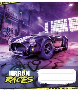 Зошит уч. "Школярик" 48арк.== /3439L/ "Time the urban races" ВД-лак (хлопчик) (10/100)