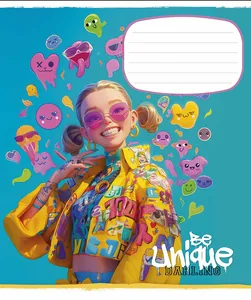 Зошит уч. "Школярик" 24арк.== /3455L/ "Be unique " виб.УФ-лак (дівчинка) (25/200)