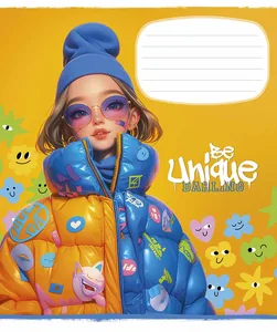 Зошит уч. "Школярик" 24арк.# /3455K/ "Be unique" виб.УФ-лак (дівчинка) (25/200)