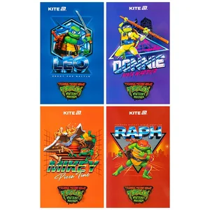 Sketchbook A6/50 sheets. "Kite" /NT25-195/ tablet, wireless. TMNT Mutant Mayhem (2023 Movie) (1/12)
