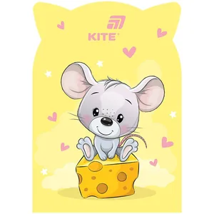 Notebook B6/48 sheets. "Kite" /K25-461-4/ soft cover Cheese Mouse (1/50)