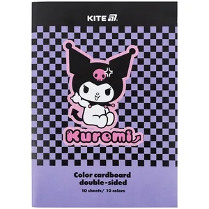 Color cardboard A4/10 sheets. "Kite" /HK24-255-2/ two-sided 10 rounds, Kuromi Kuromi (1/50)