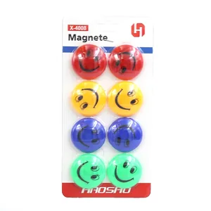 Magnets "JO" /X-4008/ "Smile" 4 cm, 8 pcs., blister (1/400)