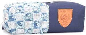 Pencil case "Bourgeois" /KJ3289/ Blue 21*6*6cm