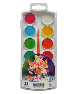 Watercolor "RUDIX" PLASTIC 12 col. /811207/ b/p Lysenyata (1/12)