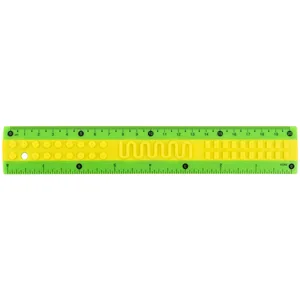 Ruler 20 cm sq. "Kite" /K-1268-3/ green-yellow (1/36)