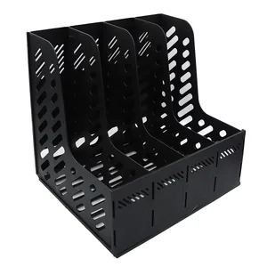 Paper tray vertical 4 sections "JO" /DSCN3089-BK/ plastic black (1/20/40)