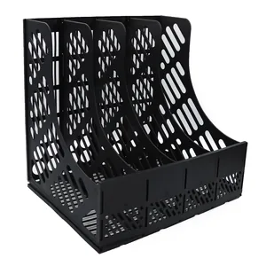 Paper tray vertical 4 sections "JO" /DSCN3090-BK/ black plastic (1/20/40)