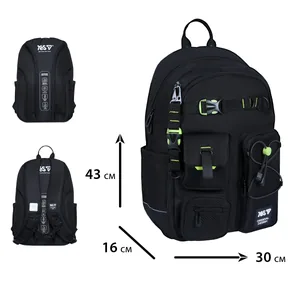 School backpack "YES" /550480/ TS-43L Just Black 43*30*16cm (1/12)