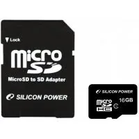 Memory card Silicon Power 16Gb MicroSD class 10 (SP016GBSTH010V10SP)