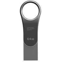 USB flash drive Silicon Power 64GB Mobile C80 Silver USB 3.2 (SP064GBUC3C80V1S)