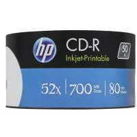 CD HP CD-R 700MB 52X IJ PRINT 50pcs Spindle (69312/CRE00017WIP-3)