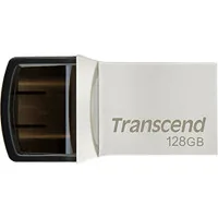 USB flash drive Transcend 128GB JetFlash 890 Silver USB 3.1/Type-C (TS128GJF890S)