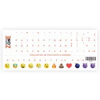SampleZone Keyboard Sticker Clear Orange (SZ-N-R)