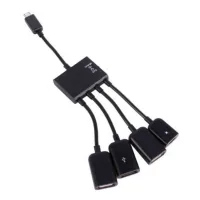 Hub Lapara LA-MicroUSB-OTG-HUB black