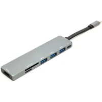 Hub USB 3.1 Type-C to USB Hub, HDMI, Card Reader (SD, micro SD) PowerPlant (CA912094)