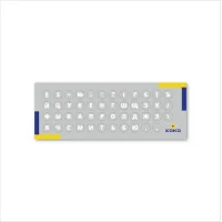 Keyboard sticker XoKo micro-sticker transparent 47 keys UA/rus white (XK-MCR-47)
