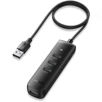 Hub Ugreen CM416 USB 2.0 4-in-1 4xUSB 2.0 1.0m active black (80657)